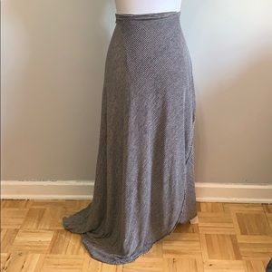 Zara striped long wrap skirt